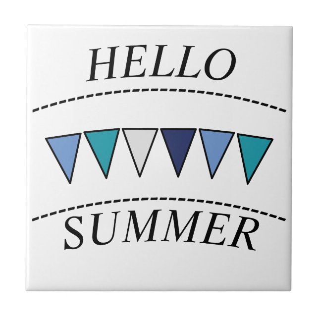 Blue Bunting Sommer Fliese (Vorderseite)