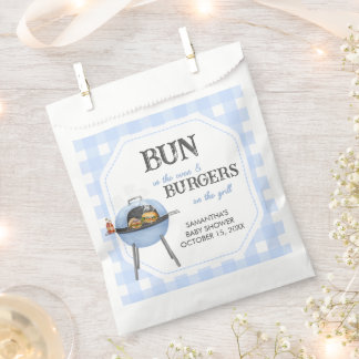 Blue Burger BBQ Baby Shower Geschenktütchen
