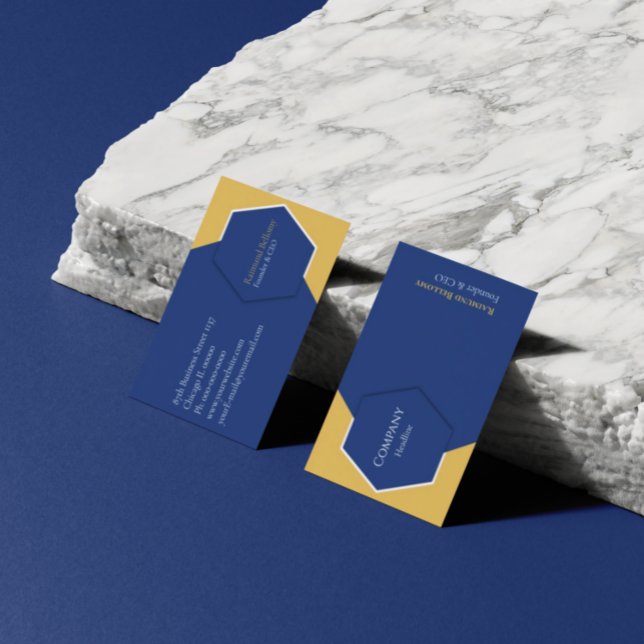 Blue Business Card für Unternehmen Visitenkarte (Von Creator hochgeladen)