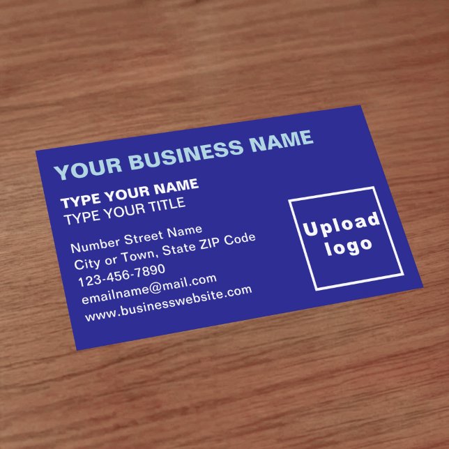 Blue Business Card Verlassen, abgestimmte Texte Visitenkarte (Front of the business card)