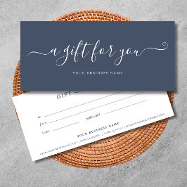 Blue Business Gift Certificate