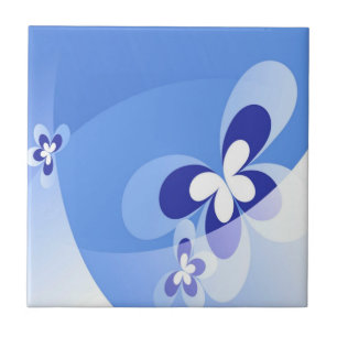Blue Butterfats Tile Fliese