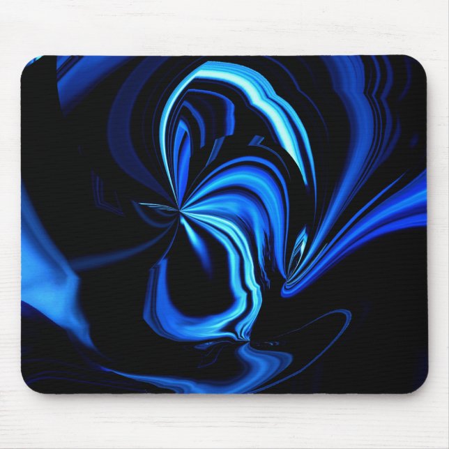 Blue Butterfly Abstrakt Mousepad (Vorne)