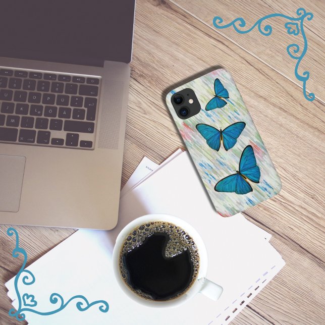 Blue Butterfly Art Phone Case (Von Creator hochgeladen)