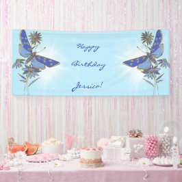 Blue Butterfly Banner