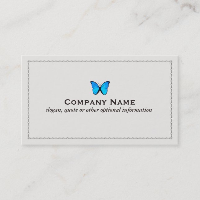 Blue Butterfly Business Card Visitenkarte (Vorderseite)