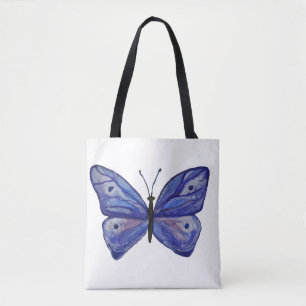 Blue Butterfly Custom All-Over-Print Tote Bag Tasche