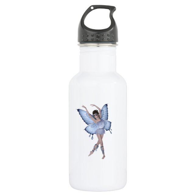 Blue Butterfly Fairy Princess Trinkflasche (Vorderseite)