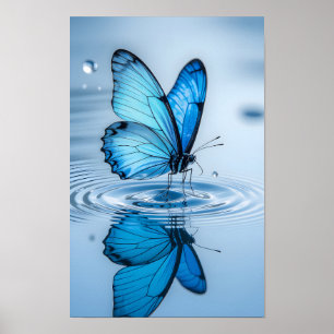 Blue Butterfly Gerahmte Kunst Poster