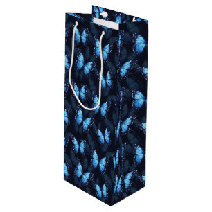 Blue Butterfly-Geschenktasche Geschenktüte Für Weinflaschen