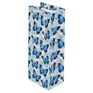 Blue Butterfly-Geschenktasche Geschenktüte Für Weinflaschen