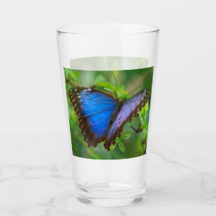 Blue Butterfly Glass Cup Glas