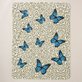 Blue butterfly gold garden sherpadecke