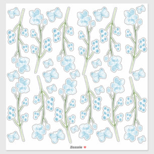 Blue Butterfly Haven Bedroom Wall Set Sticker