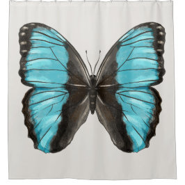 Blue Butterfly Insect Art Lover Duschvorhang