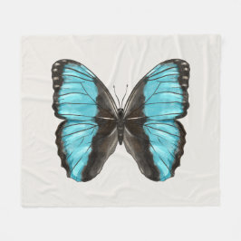 Blue Butterfly Insect Art Lover Fleecedecke