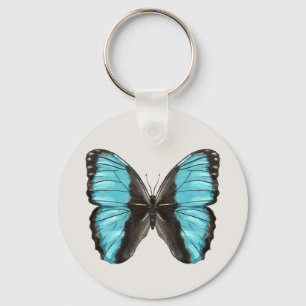 Blue Butterfly Insect Art Lover Schlüsselanhänger