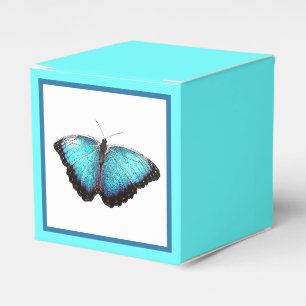 Blue Butterfly Nature Art, Fine Foto Illustration Geschenkschachtel
