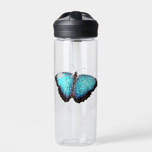 Blue Butterfly Nature Art, Fine Foto Illustration Trinkflasche