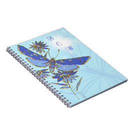 Blue Butterfly Notebook Notizblock
