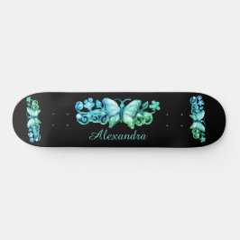 Blue Butterfly Personalisiert Skateboard