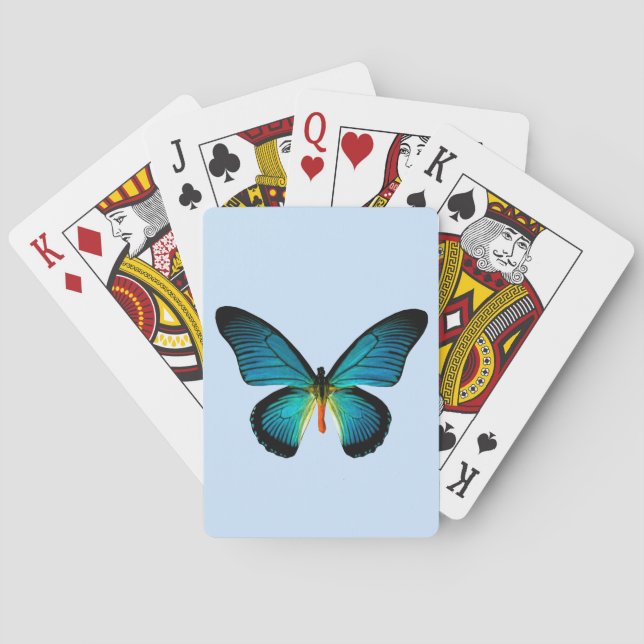 Blue Butterfly Playing Cards Spielkarten (Rückseite)