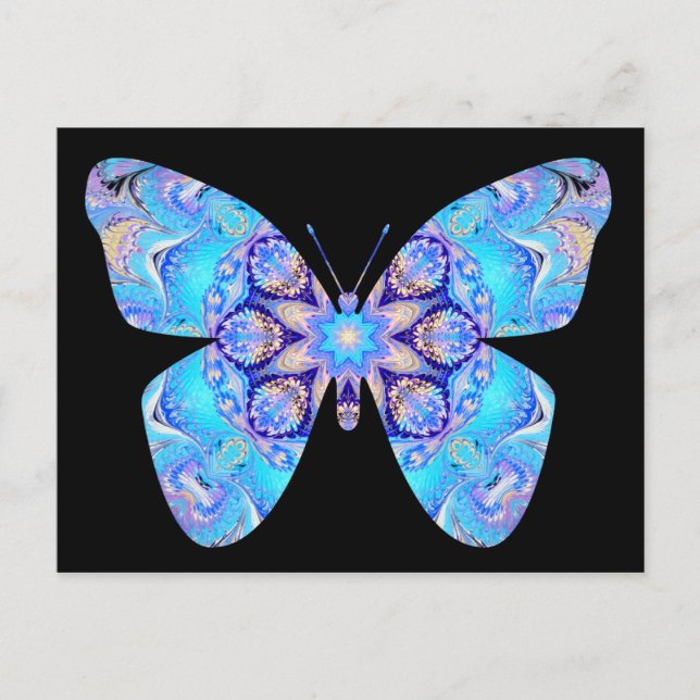 Blue Butterfly Postcard Postkarte (Vorderseite)