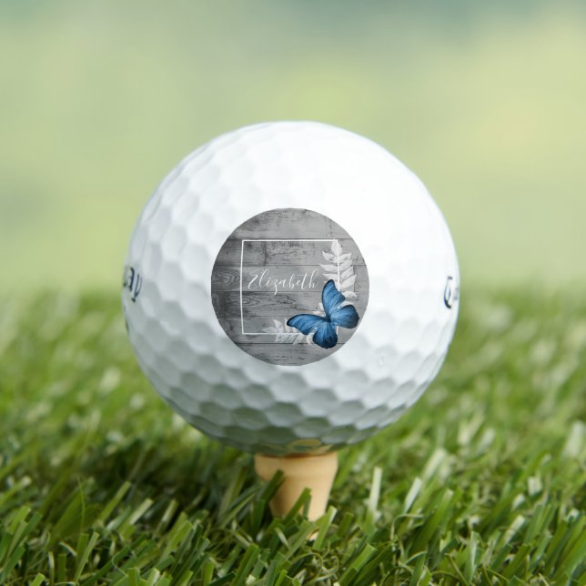 Blue Butterfly Rustikale Golf Balls Golfball (Insitu T-Shirt)