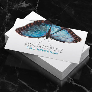 Blue Butterfly Salon & Wellness-Center Elegante Visitenkarte