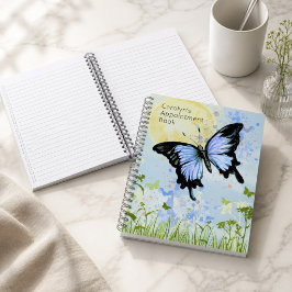 Blue Butterfly Spiral Notebook Notizbuch