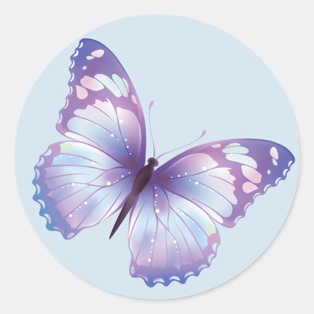Blue Butterfly Sticker (Vorderseite)