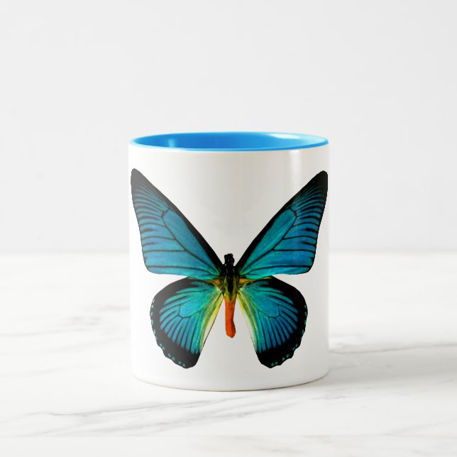 Blue Butterfly Tasse (Mittel)