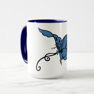 Blue Butterfly Tasse