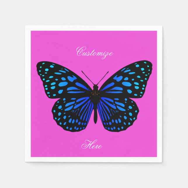 Blue Butterfly Thunder_Cove Serviette (Vorderseite)