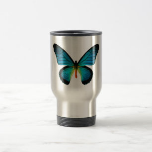 Blue Butterfly Travel Mug Reisebecher