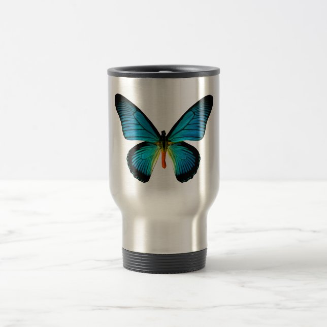 Blue Butterfly Travel Mug Reisebecher (Mittel)
