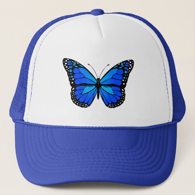 Blue butterfly truckerkappe (Vorderseite)