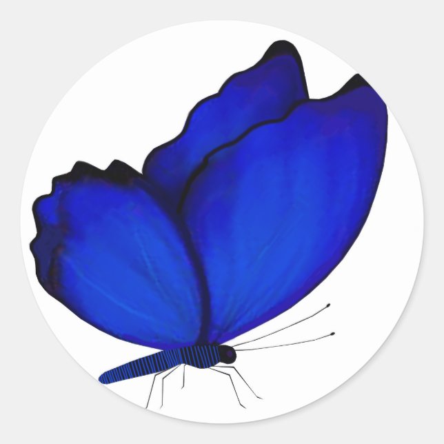 Blue Butterfly Umschlag Aufkleber (Vorderseite)