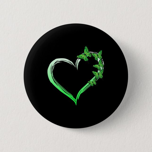 Blue Butterfly verbreitet Mental Health Aware Button (Vorderseite)