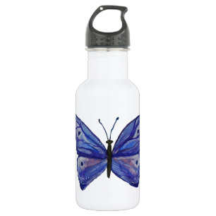 Blue Butterfly Wasserfarbe Custom Water Flasche Trinkflasche