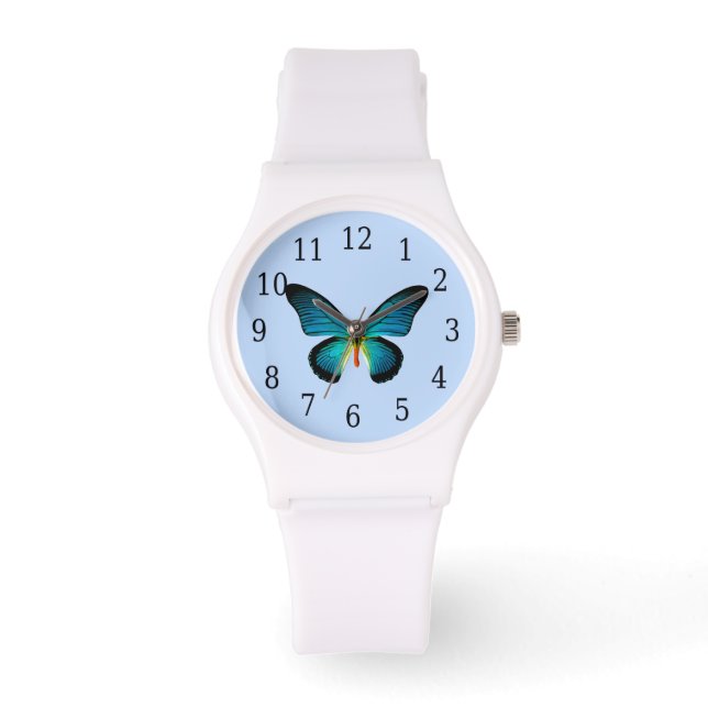 Blue Butterfly Watch Armbanduhr (Vorderseite)