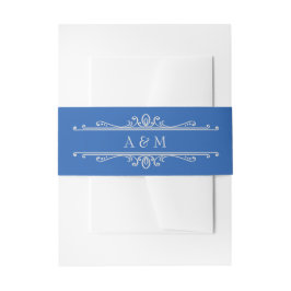 Blue Butterfly Wedding Suite Monogram Bly Band