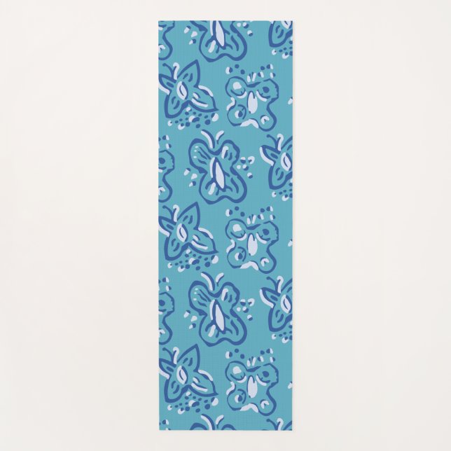 Blue Butterfly Yogamatte (Vorderseite)