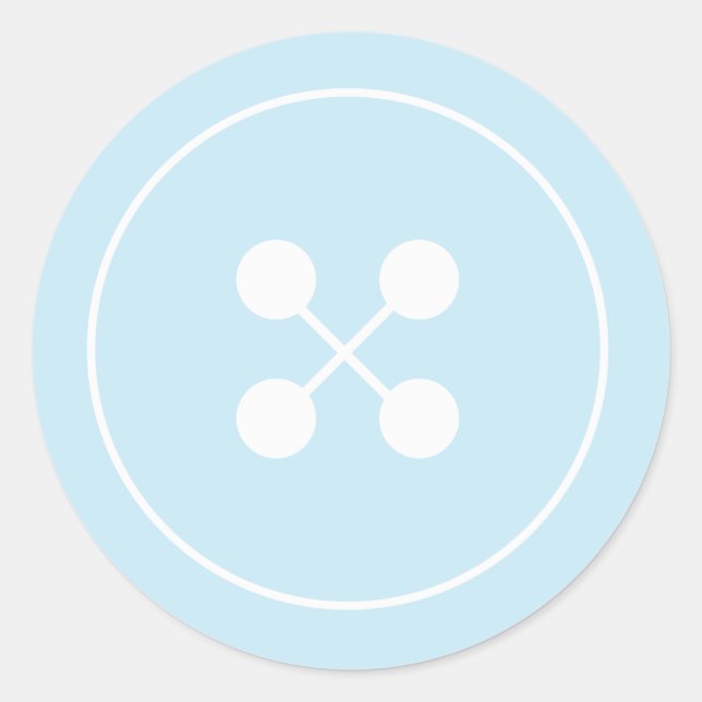 Blue Button Baby Showsticker Runder Aufkleber (Vorderseite)