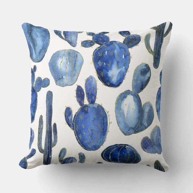 Blue Cactus Wohngestaltung Gold Desert Chic Kissen (Vorderseite)