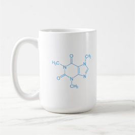 Blue Caffein Molecule Kaffeetasse