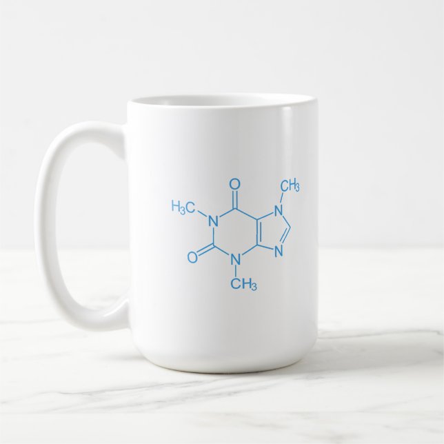 Blue Caffein Molecule Kaffeetasse (Links)