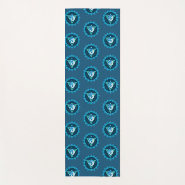 Blue Cahkara, Throat Chakra, Visuddha Yoga Mat Yogamatte (Vorderseite)