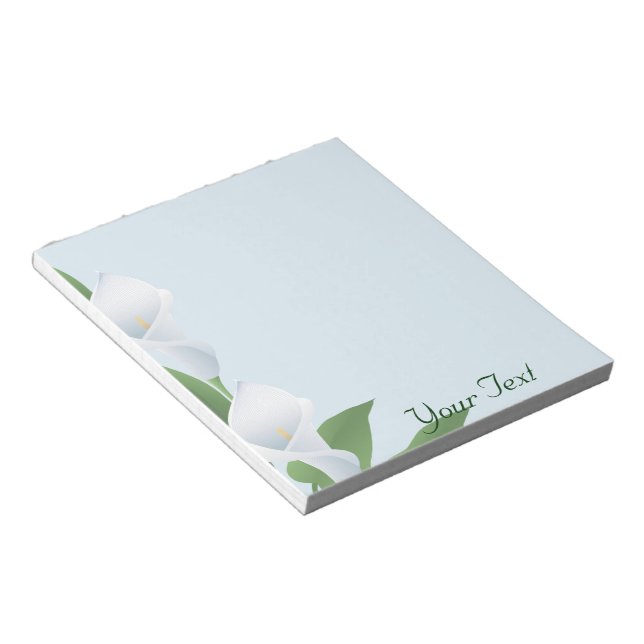 Blue Cala Lilies Notepad Notizblock (angewinkelt)