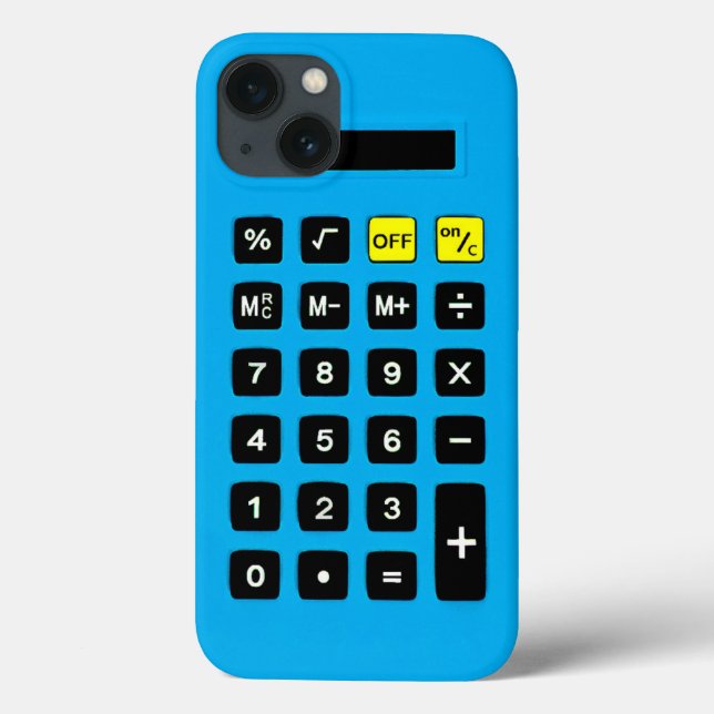 Blue Calculator mit Keypad Case-Mate iPhone Hülle (Rückseite)